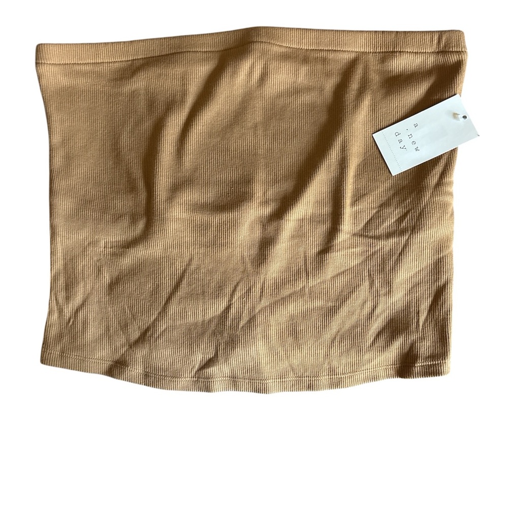 A new day Camel Ribbed Tube Top with Tag size large